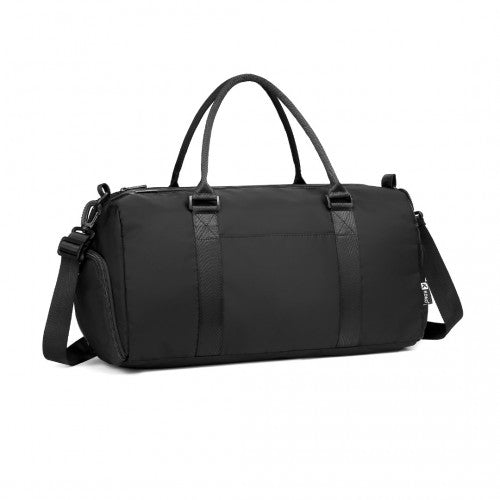 Ea2213 - Kono Multi Waterproof Gym Bag Carry On Weekend Bag - Black