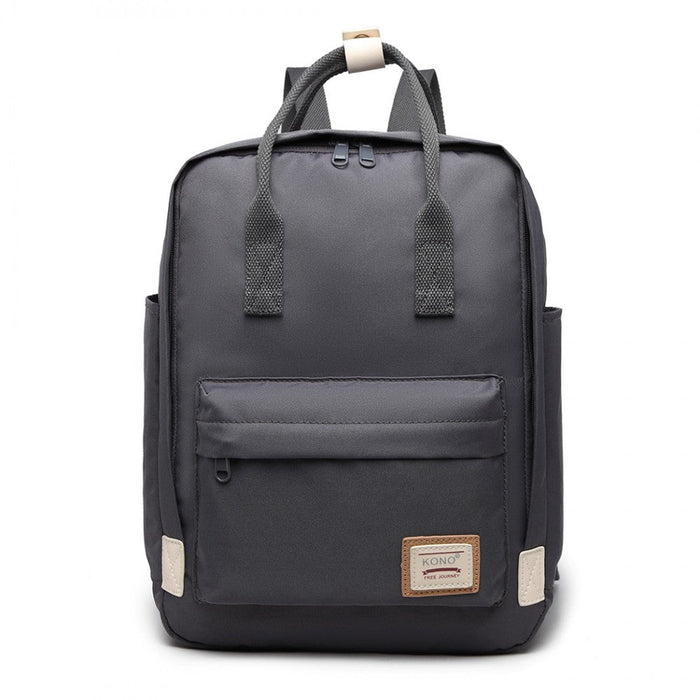 Eb2017 - Kono Large Polyester Laptop Backpack - Grey