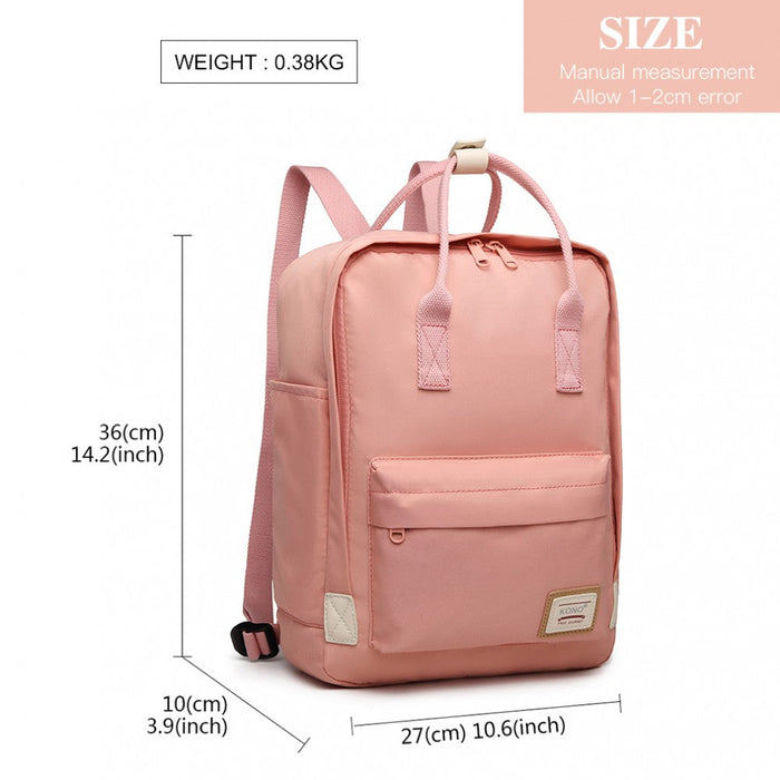 Eb2017 - Kono Large Polyester Laptop Backpack - Pink