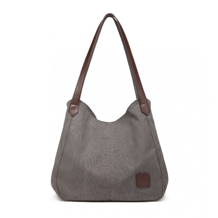 Eb2040l - Kono Canvas Shoulder Tote Bag - Grey