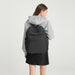 Eb2234 - Kono Canvas Lightweight Casual School Backpack - Black - Image 8