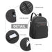 Eb2234 - Kono Canvas Lightweight Casual School Backpack - Black - Image 5