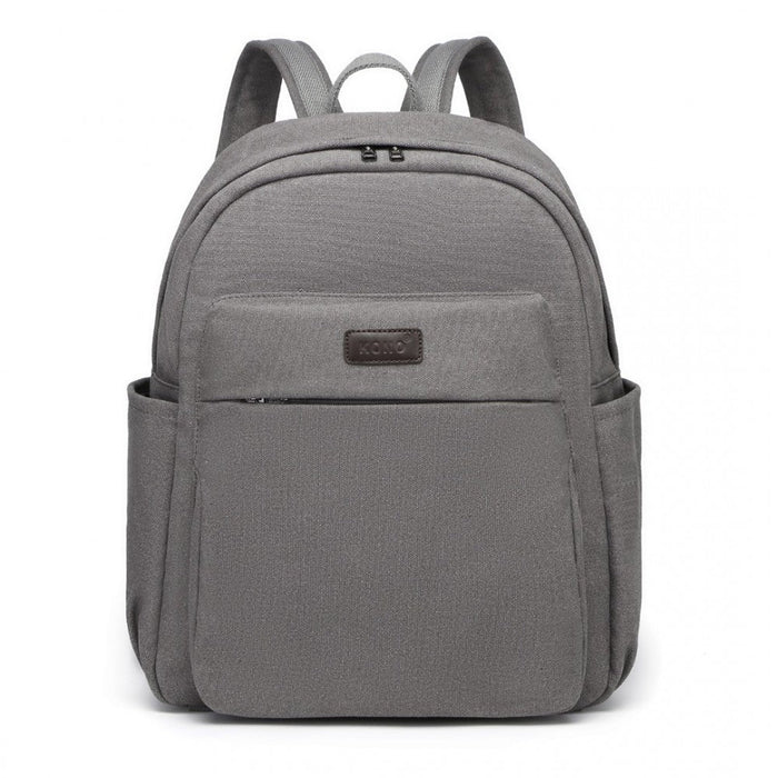 Eb2234 - Sac à dos d'école décontracté léger en toile Kono - Gris