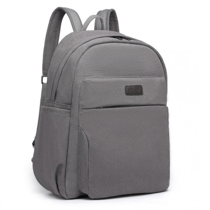 Eb2234 - Sac à dos d'école décontracté léger en toile Kono - Gris