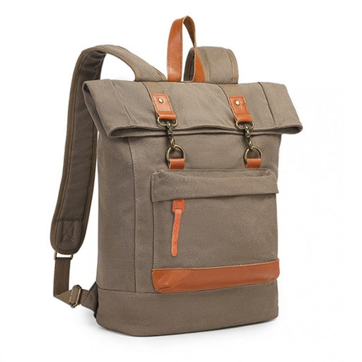 EB2303 - Kono Large Capacity Canvas Casual Travel Backpack - Black - Image 1