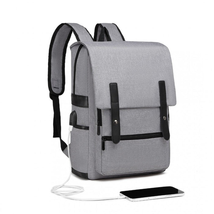 Eg2032 - Sac à dos pratique intelligent Kono avec interface rechargeable USB - Gris