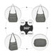 Eh2063 - Kono Three Way Multipurpose Casual Shoulder Bag With Double Zippers - Grey - Image 3