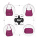Eh2063 - Kono Three Way Multipurpose Casual Shoulder Bag With Double Zippers - Purple - Image 3