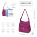 Eh2063 - Kono Three Way Multipurpose Casual Shoulder Bag With Double Zippers - Purple - Image 4