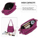 Eh2063 - Kono Three Way Multipurpose Casual Shoulder Bag With Double Zippers - Purple - Image 7