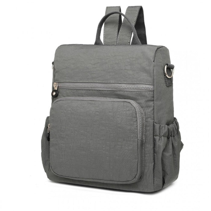 Eh2107 - Kono Multi Way Anti-theft Waterproof Backpack Shoulder Bag - Grey