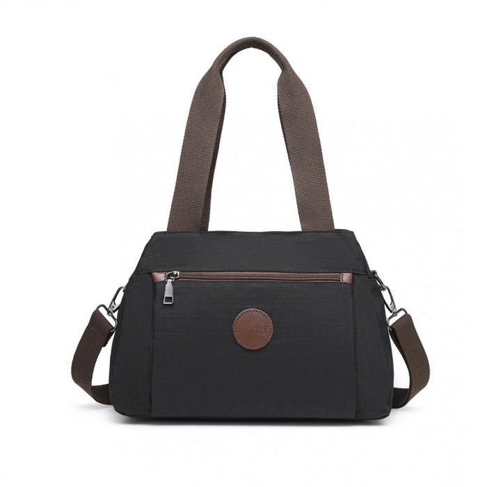 Eh2239 - Kono Waterproof Multi-functional Handbag Cross Body Bag - Black