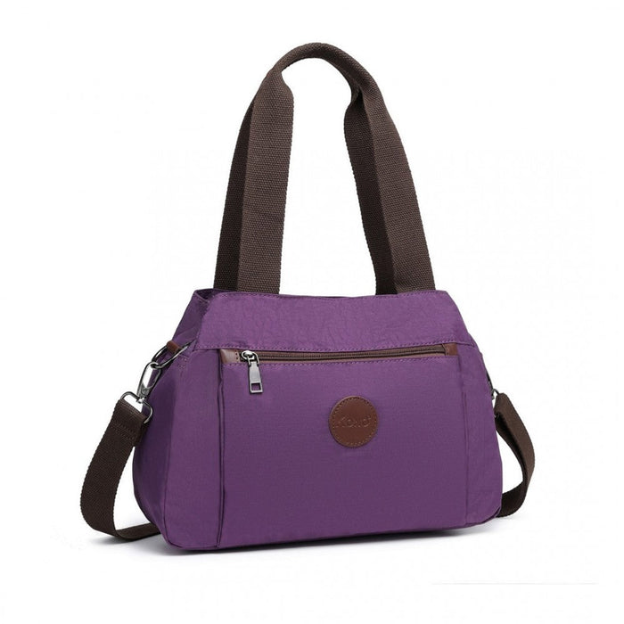 Eh2239 - Kono Waterproof Multi-functional Handbag Cross Body Bag - Purple