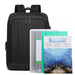 Em2111 - Kono Multi-compartment Backpack With Usb Port - Black - Image 4