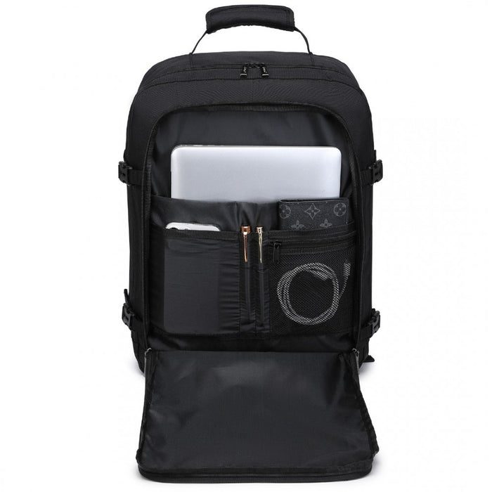 EM2231M - Kono Lightweight Cabin Bag Travel Business Backpack - Black