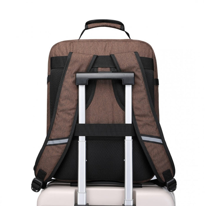 EM2231M - Kono Lightweight Cabin Bag Travel Business Backpack - Brown - Love Thy Bargains