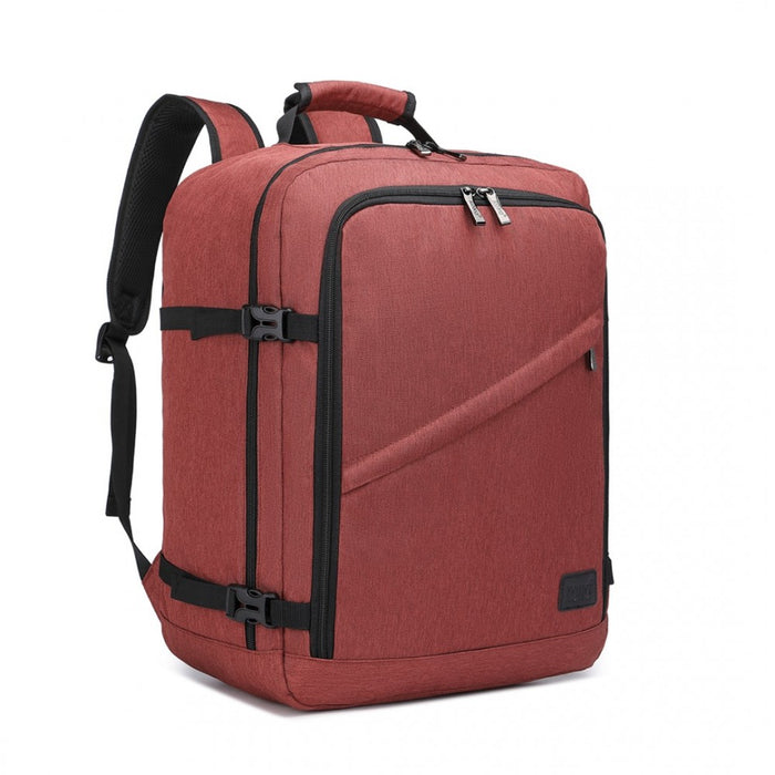 EM2231M - Kono Lightweight Cabin Bag Travel Business Backpack - Burgundy