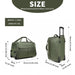 Eq2235 - Kono Foldable Large Capacity Trolley Travel Bag - Green - Image 4