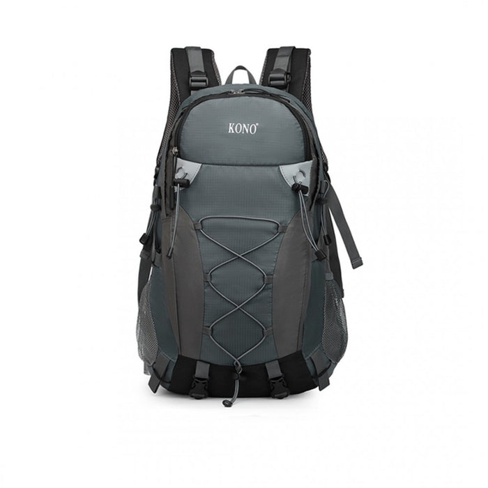 EQ2238 - Kono Multi Functional Outdoor Hiking Backpack With Rain Cover - Grey