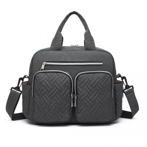 Eq2248 - Kono Durable And Functional Changing Tote Bag - Dark Grey