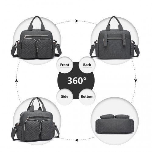 Eq2248 - Kono Durable And Functional Changing Tote Bag - Dark Grey