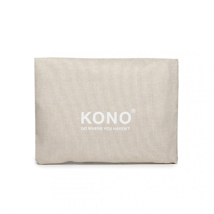 Eq2256 - Kono Foldable Waterproof Storage Travel Handbag - Beige