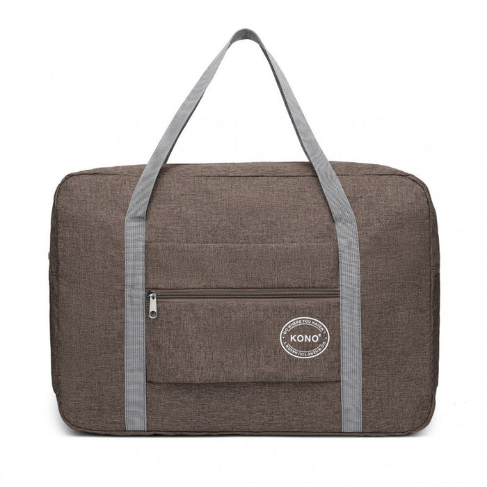 Eq2256 - Bolso de viaje plegable impermeable con almacenamiento Kono - Marrón