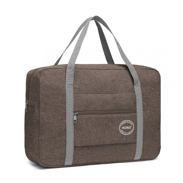 Eq2256 - Bolso de viaje plegable impermeable con almacenamiento Kono - Marrón