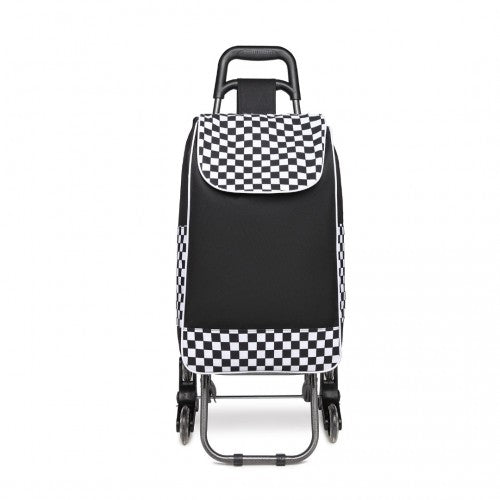 Eq2259 - Kono 6 Wheel Push Shopping Trolley - Black