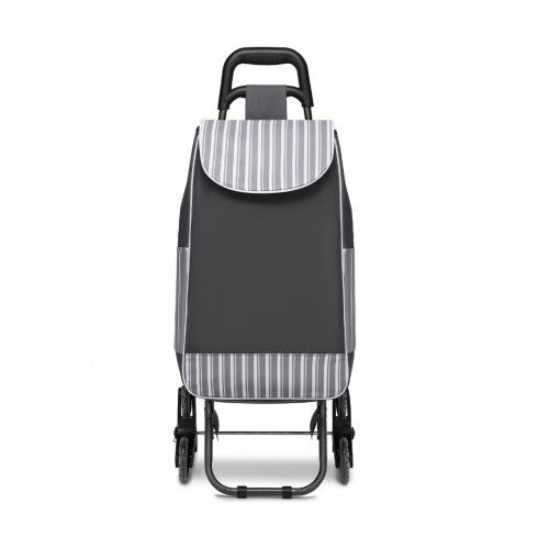 Eq2259 - Kono 6 Wheel Push Shopping Trolley - Grey