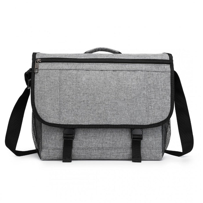 Eq2260 - Kono High Security Messenger Bag Satchel Shoulder Bag - Grey