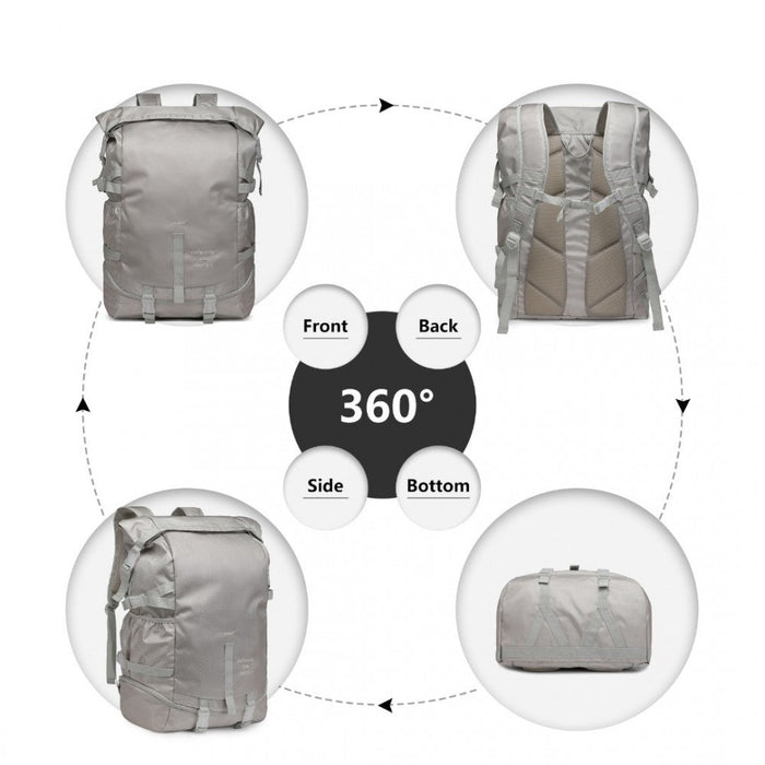 Eq2302 - Kono Large Capacity Basketball Sports Fitness Backpack - Grey