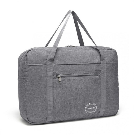 Eq2308 - Kono Foldable Waterproof Storage Cabin Travel Handbag - Grey - Image 1