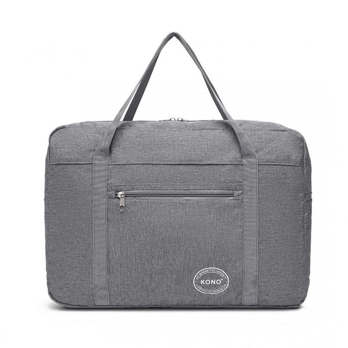 Eq2308 - Kono Foldable Waterproof Storage Cabin Travel Handbag - Grey