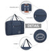 Eq2308 - Kono Foldable Waterproof Storage Cabin Travel Handbag - Navy - Image 6