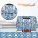 Eq2308f - Kono Foldable Waterproof Storage Cabin Travel Handbag Flower Print - Blue - Image 9