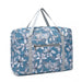Eq2308f - Kono Foldable Waterproof Storage Cabin Travel Handbag Flower Print - Blue - Image 1