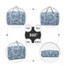 Eq2308f - Kono Foldable Waterproof Storage Cabin Travel Handbag Flower Print - Blue - Image 4