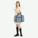 Eq2308s - Kono Foldable Waterproof Storage Cabin Travel Handbag Striped Print - Navy - Image 13