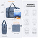 Eq2308s - Kono Foldable Waterproof Storage Cabin Travel Handbag Striped Print - Navy - Image 5