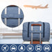 Eq2308s - Kono Foldable Waterproof Storage Cabin Travel Handbag Striped Print - Navy - Image 9