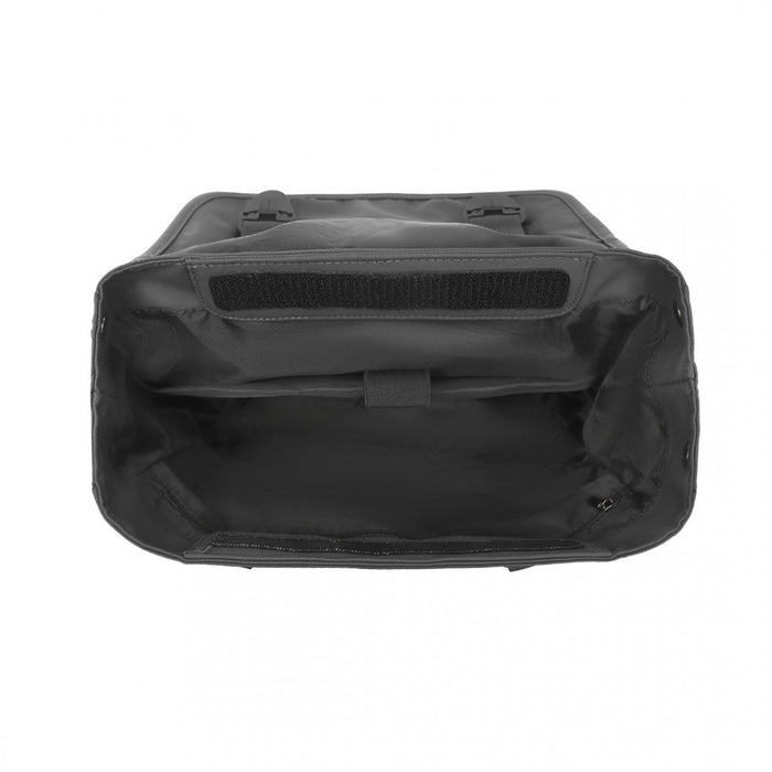 EQ2327 - Kono PVC Coated Water-resistant Streamlined And Innovative Flap Backpack - Black