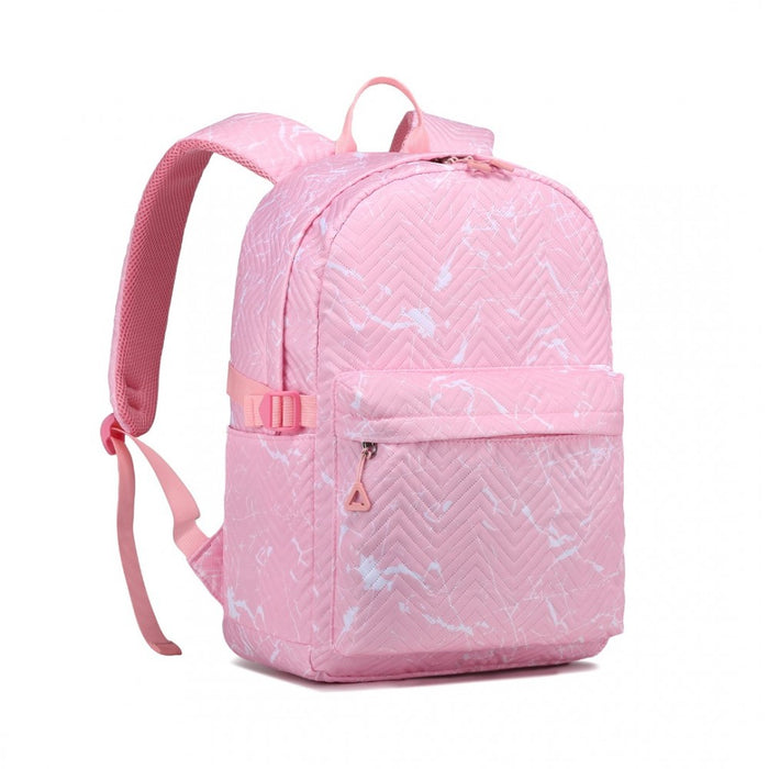 EQ2361 - Kono Water-Resistant School Backpack With Secure Laptop Compartment - Pink
