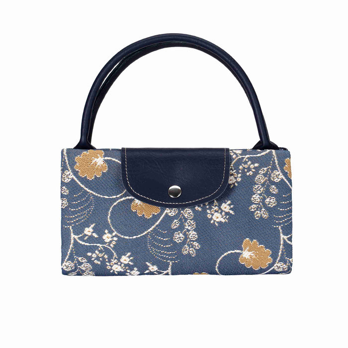 Jane Austen Blue - Foldaway Bag-2