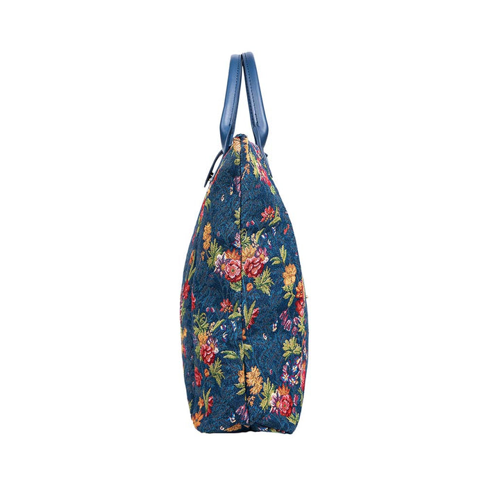 V&A Licensed Flower Meadow Blue - Foldaway Bag-1