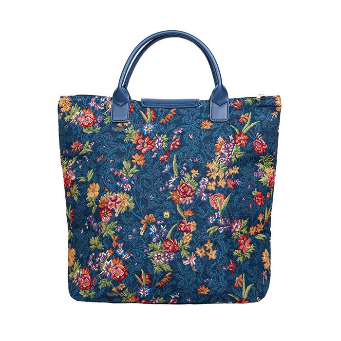 V&A Licensed Flower Meadow Blue - Foldaway Bag-2