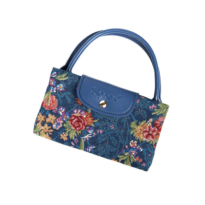V&A Licensed Flower Meadow Blue - Foldaway Bag-3