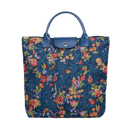 V&A Licensed Flower Meadow Blue - Foldaway Bag-0