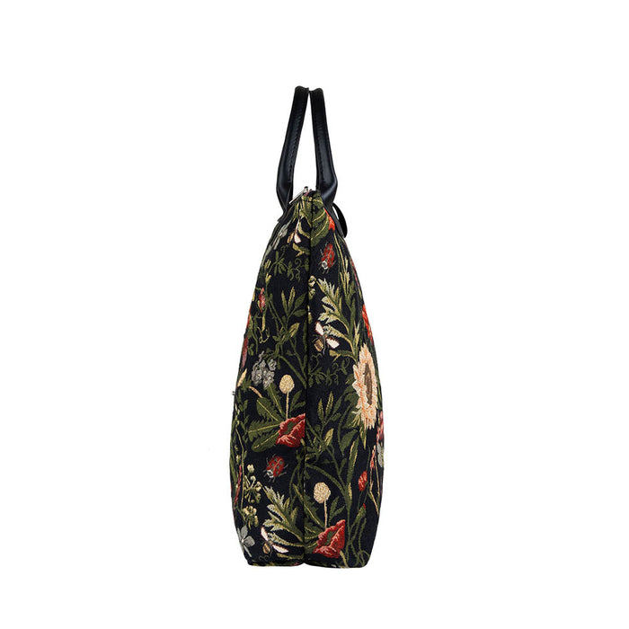 Morning Garden Black - Foldaway Bag-3