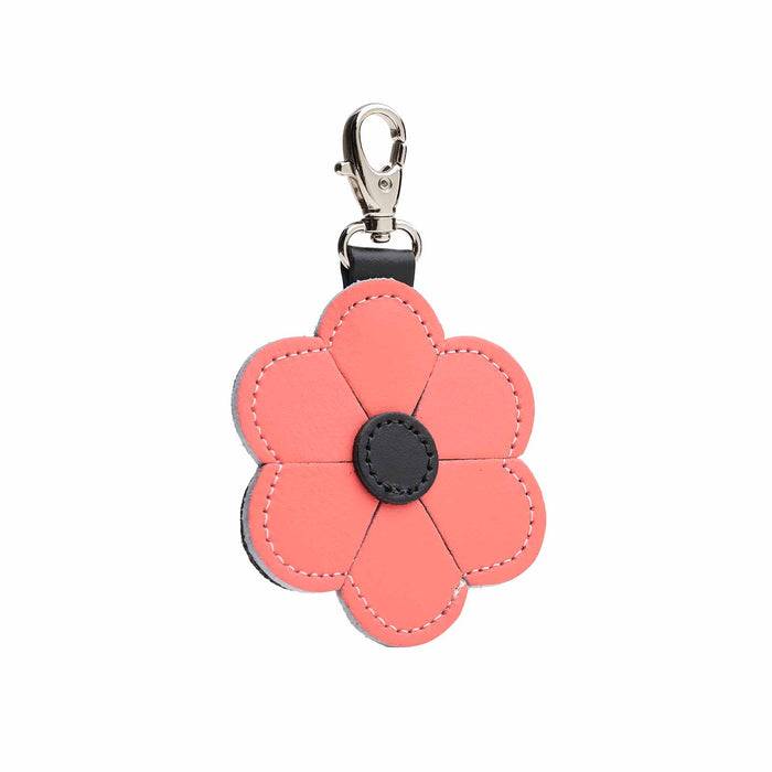 Flower bag charm - Coral-0